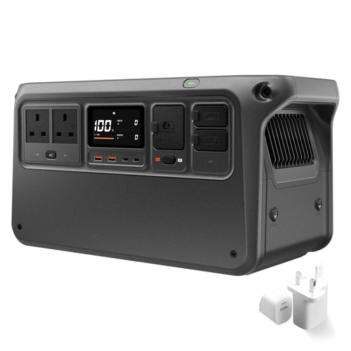 DJI Power 1000 V2 Portable Power Station, 1024Wh LFP Battery, Compact Size, 2600W Stable Output, 0-80% Recharge in 37 Mins, Electric Generator for Home, Camping, RVs, Off-Grid